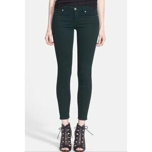 Paige verdugo ankle dark green skinny jeans size 30” waist